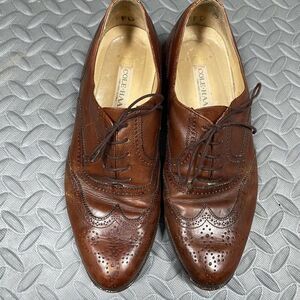 VINTAGE COLE HAAN made in Italy HAND LASTED OXFORD SHOES 9 C US Leather